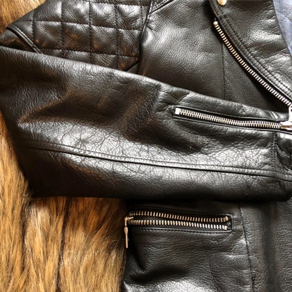 Black genuine leather Jacket - Picture 4 of 4